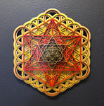 The Om Mandala v2 Wall Art - Sacred Geometry (Red, Orange, Yellow) - Radiant Hearts