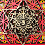 The Om Mandala v2 Wall Art - Sacred Geometry (Red, Orange, Yellow) - Radiant Hearts