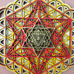 The Om Mandala v2 Wall Art - Sacred Geometry (Red, Orange, Yellow) - Radiant Hearts